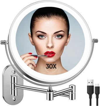 FUNTOUCH Espejo de maquillaje con luz